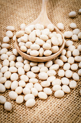 Portion of white beans