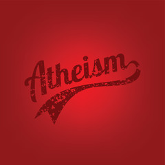 Fototapeta na wymiar atheism theme - against religious ignorance campaign