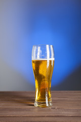 Glass of light beer