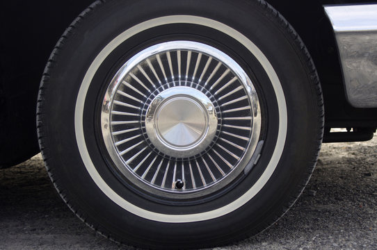 Vintage car hub cap wheel