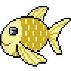 Fototapeta premium vector pixel art fish