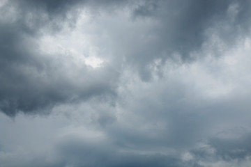 Dark sky with storm clouds
