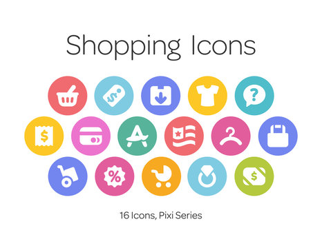 Shopping Icons, Pixi Series