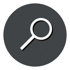 Lupe - Gepunkteter Button mit Symbol und Schatten