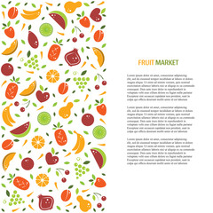 Fruit banner with text