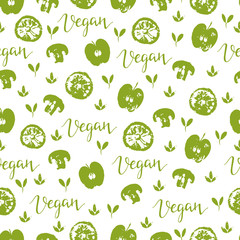 Vegan seamless pattern