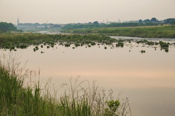 郊外の河川敷