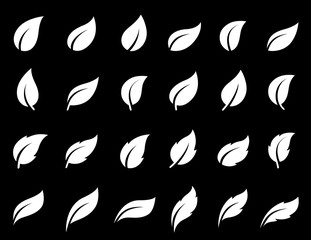 Fototapeta premium abstract leaf icons set