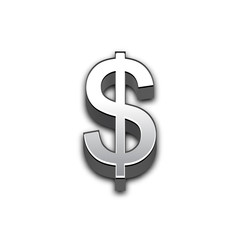 Obraz premium Dollar 3d sign illustration isolated.