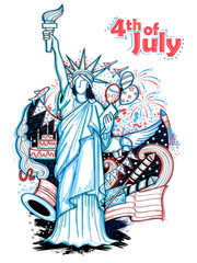 4th of July Independence Day of America background