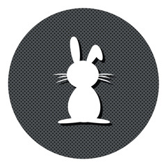 Osterhase - Gepunkteter Button mit Symbol und Schatten