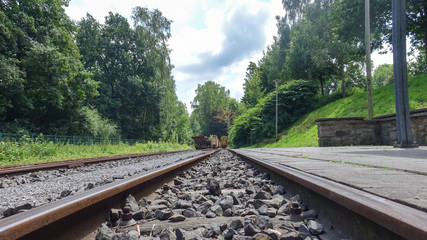 Fototapeta premium Eisenbahn.Kleine bahnhof
