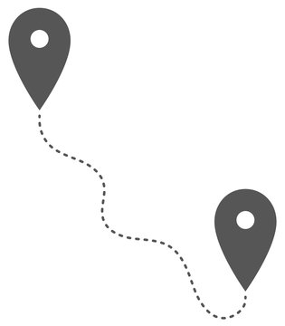  Routenplanung, Vektor Icon 