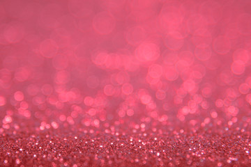 Red and Pink glitter abstract background with bokeh defocused lights. Winter Christmas and valentine background  wallpaper concept