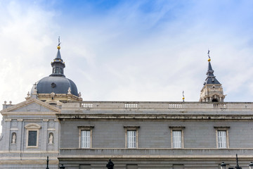 Fototapeta premium street view of downtown madrid, The city has a population of almost 3.2 million