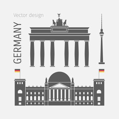 Germany landmarks flat symbol © prockopenko
