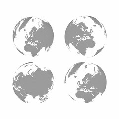 Vector Illustration of star dotted style on three-dimensional abstract earth globe
