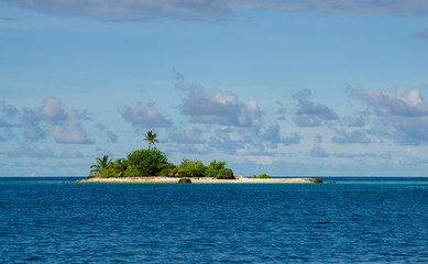 Isolated island in the ocean
