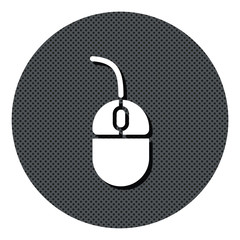 Computermaus - Gepunkteter Button mit Symbol und Schatten