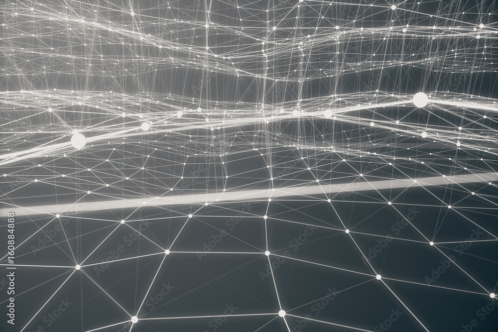 Poster technological connection futuristic shape. gray dot network. abstract background, gray background. c