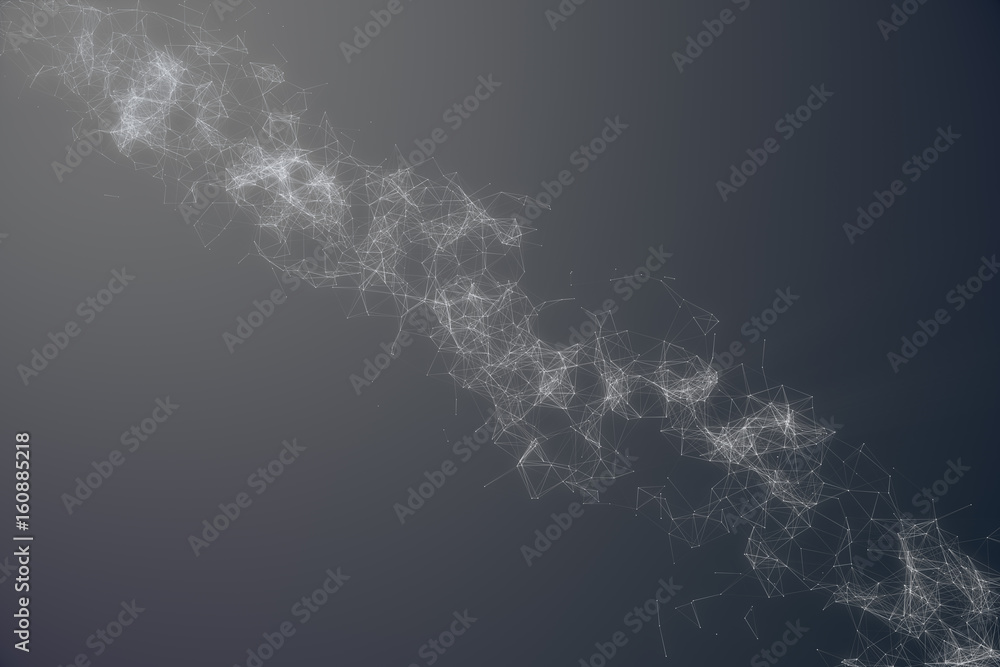 Poster technological connection futuristic shape. gray dot network. abstract background, gray background. c