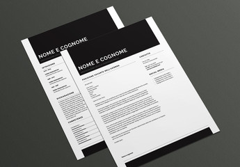 Layout curriculum vitae e lettera di presentazione accattivante