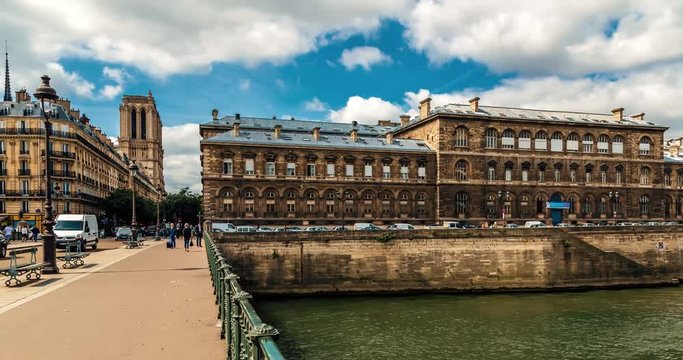 Timelapse 4K Paris - Panoramique 180&deg; - Notre Dame & Pont d'Arcole