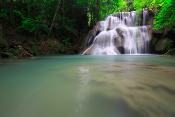 Waterfall in forest of western Thailand, Huay Mea Khamin