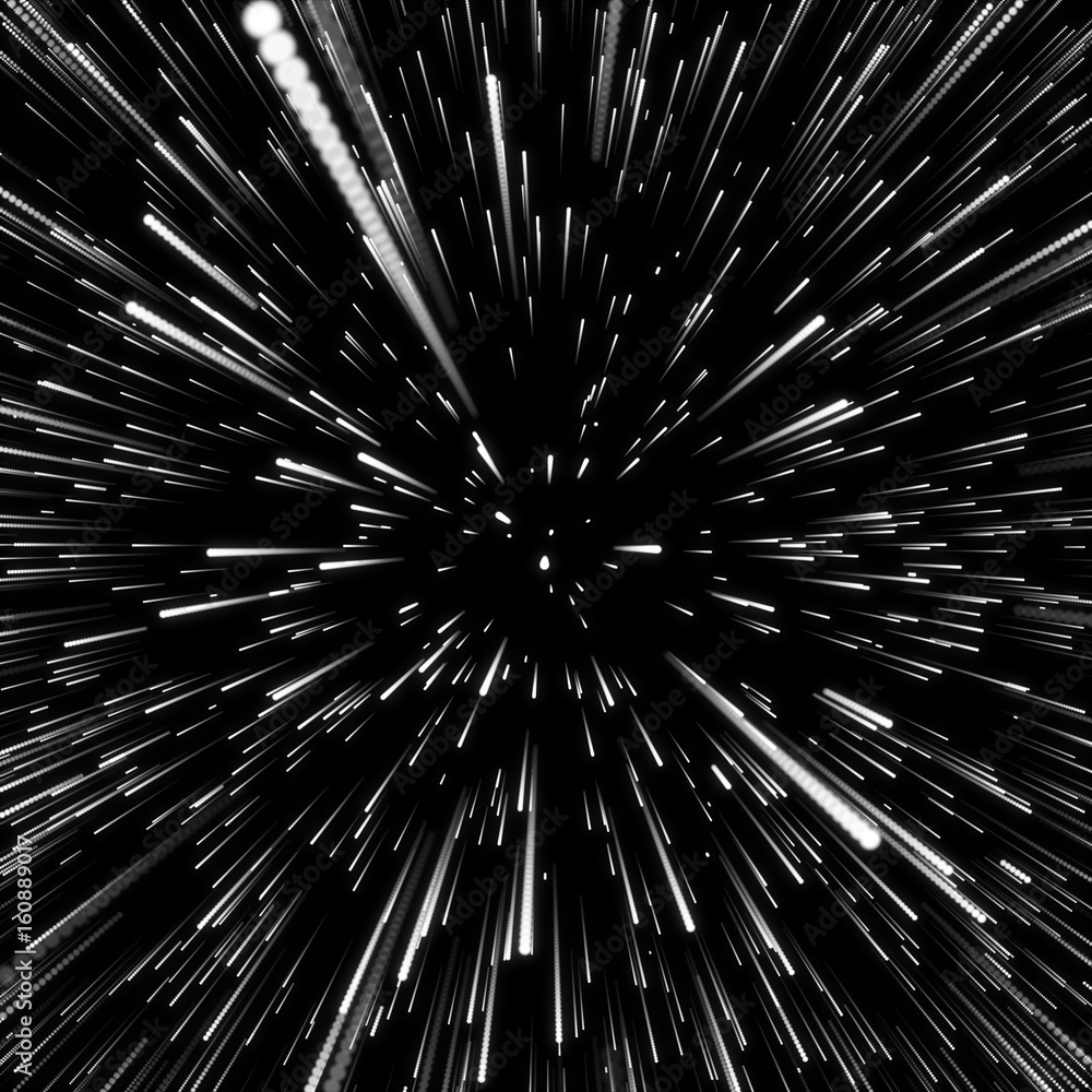 Poster abstract background with star warp or hyperspace. abstract exploding effect. hyperspace travel. the 