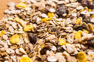 muesli close up full frame