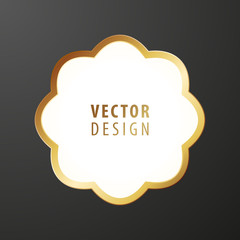 High Quality Luxury Frame on Black Background . Vector Isolated Illustration