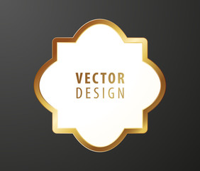 High Quality Luxury Frame on Black Background . Vector Isolated Illustration