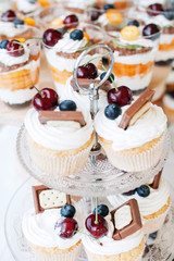 Sweet dessert at the celebration of the evening