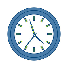 wall clock icon over white background vector illustration
