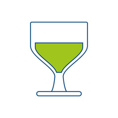 wine glass icon over white background vector illustration
