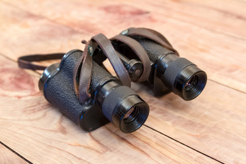 Old Soviet officer field binoculars