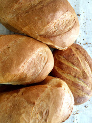 bread, food, bakery, wheat, loaf, background, brown, whole, healthy, fresh, bun, meal, flour, grain, rye, breakfast, closeup, crust, baguette, french, natural, dough, nutrition, bake, product, oat, or