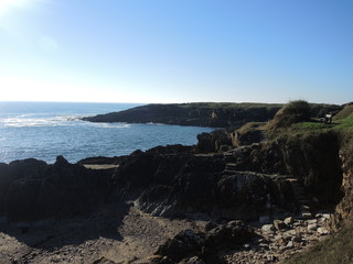 Escaliers dans les rochers (Morbihan)