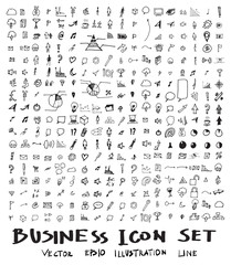 Business doodles sketch vector ink eps10