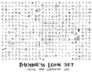 Business doodles sketch vector ink eps10