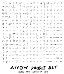 Obraz na płótnie Canvas Vector hand drawn arrows set eps10