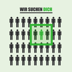 wir suchen dich piktogramm m&auml;nner