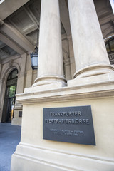 frankfurt germany stock exchange sign