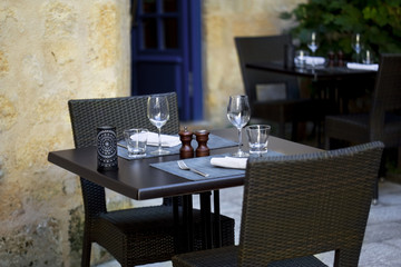 Terrace of a bistro