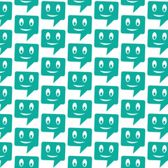 Pattern background talking speech bubble icon