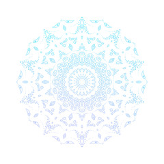 Hand drawn abstract mandala design. Vector oriental round pattern. Coloring book element.