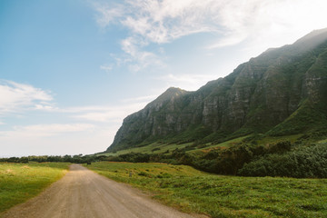 Naklejka premium Hawaii Oahu Road