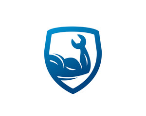 Strong Repair Logo Template Design Vector, Emblem, Design Concept, Creative Symbol, Icon