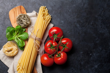 Pasta and ingredients