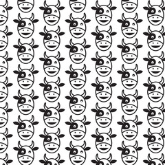 Pattern background Cow head icon
